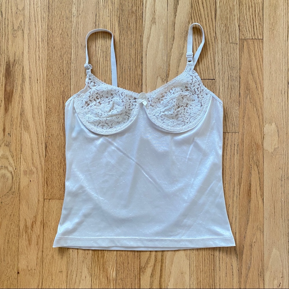 Vintage Lace Satin Lingerie Top